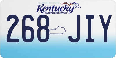 KY license plate 268JIY