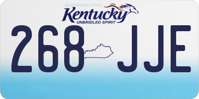 KY license plate 268JJE