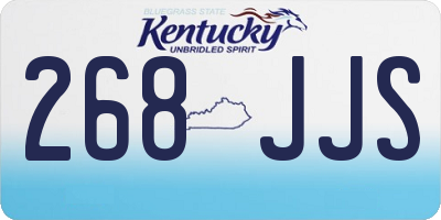 KY license plate 268JJS