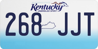 KY license plate 268JJT
