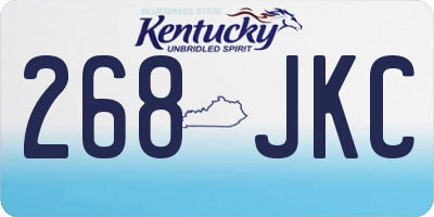 KY license plate 268JKC