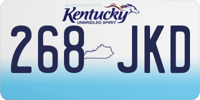 KY license plate 268JKD