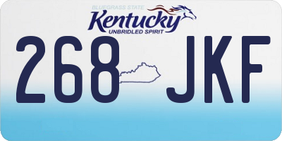 KY license plate 268JKF