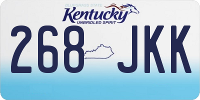 KY license plate 268JKK