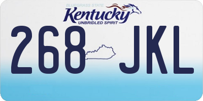 KY license plate 268JKL