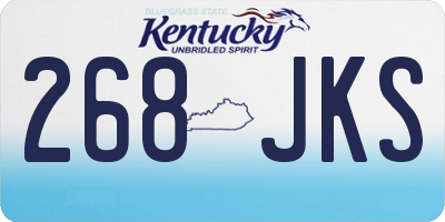 KY license plate 268JKS