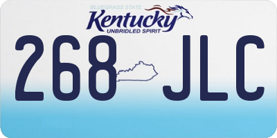 KY license plate 268JLC