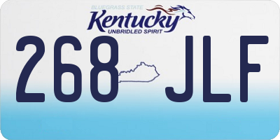 KY license plate 268JLF