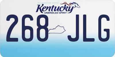 KY license plate 268JLG