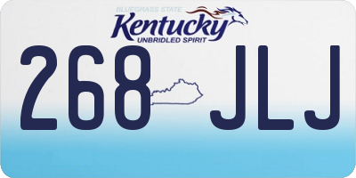 KY license plate 268JLJ