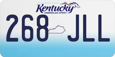 KY license plate 268JLL