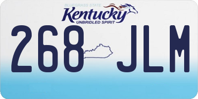 KY license plate 268JLM