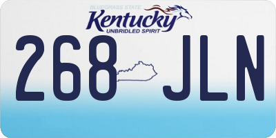 KY license plate 268JLN