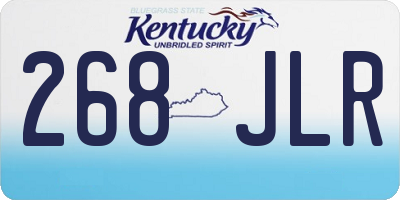 KY license plate 268JLR