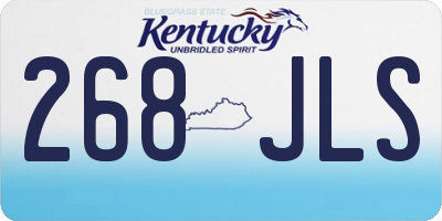 KY license plate 268JLS