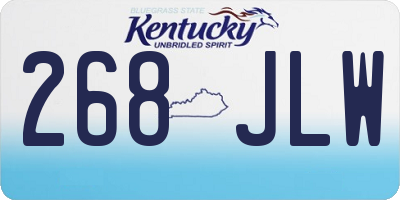 KY license plate 268JLW