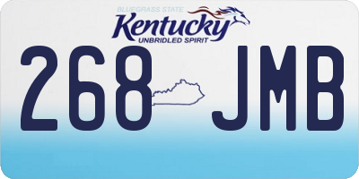 KY license plate 268JMB