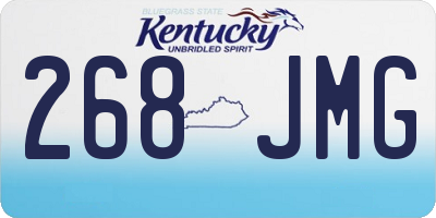 KY license plate 268JMG