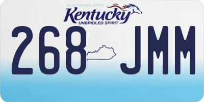 KY license plate 268JMM