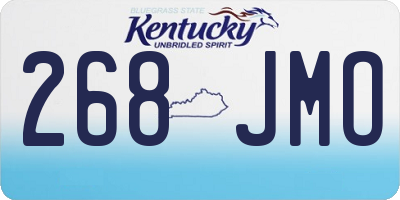 KY license plate 268JMO