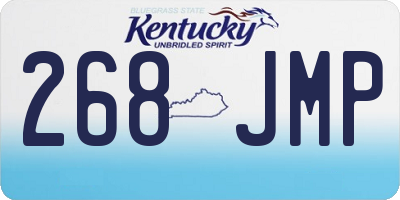KY license plate 268JMP