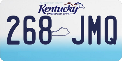 KY license plate 268JMQ