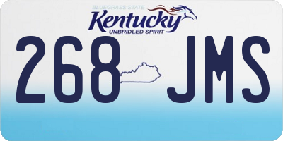 KY license plate 268JMS