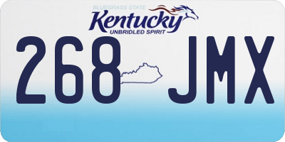 KY license plate 268JMX
