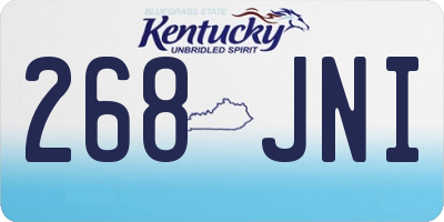 KY license plate 268JNI