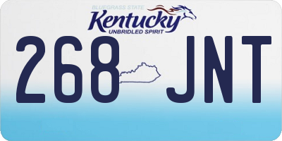 KY license plate 268JNT