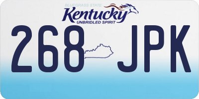 KY license plate 268JPK