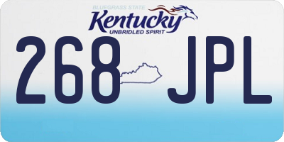 KY license plate 268JPL