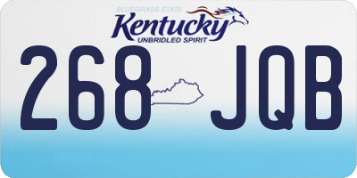 KY license plate 268JQB
