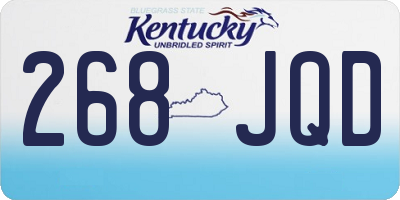 KY license plate 268JQD