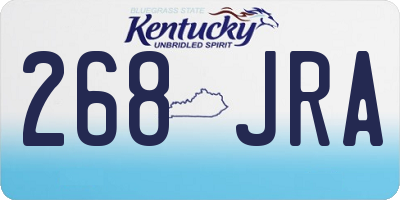 KY license plate 268JRA