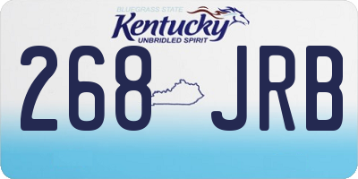 KY license plate 268JRB