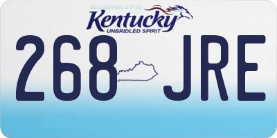 KY license plate 268JRE