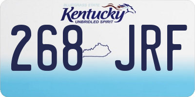 KY license plate 268JRF