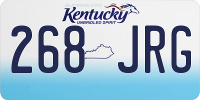 KY license plate 268JRG