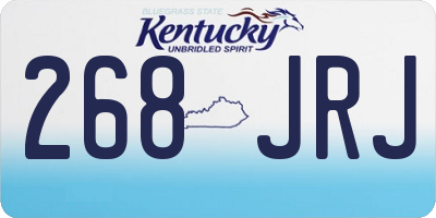 KY license plate 268JRJ