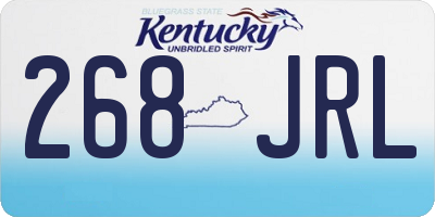 KY license plate 268JRL