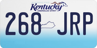 KY license plate 268JRP