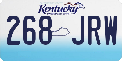 KY license plate 268JRW