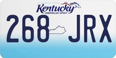 KY license plate 268JRX