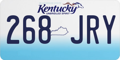 KY license plate 268JRY