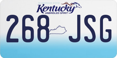 KY license plate 268JSG
