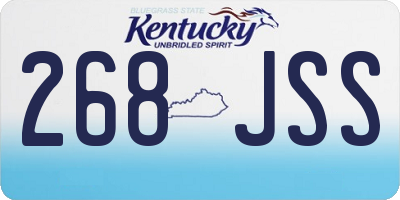 KY license plate 268JSS