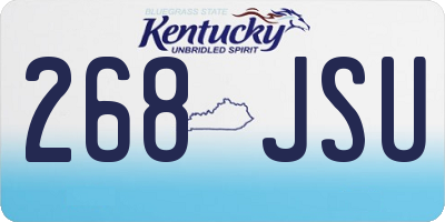 KY license plate 268JSU