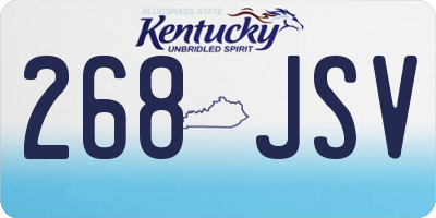 KY license plate 268JSV