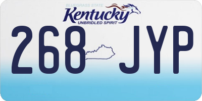 KY license plate 268JYP